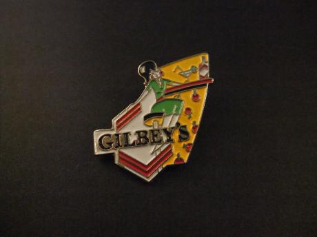 Gilbey's wijn en gedistilleerde dranken(dame aan de bar)